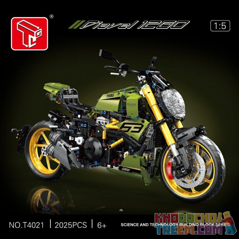 SUPER 18K K210 TA GAOLE T4021 4021 non  MÔ TÔ DUCATI DIAVEL 1260 LAMBORGHINI TỶ LỆ 1:5 tỷ lệ 1:5 bộ đồ chơi xếp lắp ráp ghép mô hình  Kỹ Thuật Công Nghệ Cao Mô Hình Phương Tiện 2025 khối