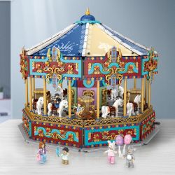 LOZ 1059 non  BĂNG CHUYỀN bộ đồ chơi xếp lắp ráp ghép mô hình CAROUSEL