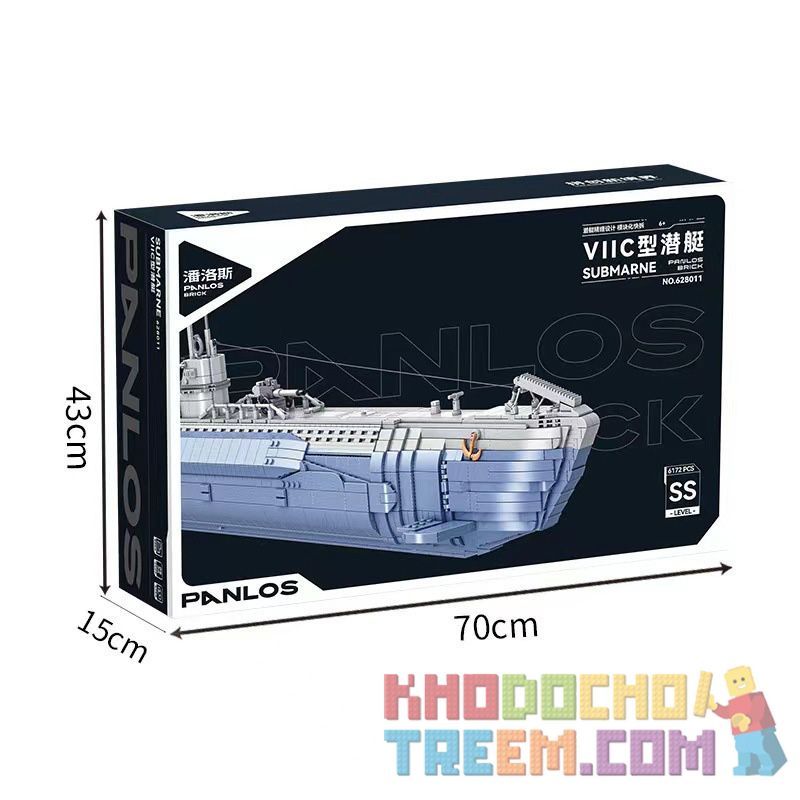 PanlosBrick 628011 Panlos Brick 628011 non  LỰC LƯỢNG TÀU NGẦM ĐỨC TRONG THẾ CHIẾN II bộ đồ chơi xếp lắp ráp ghép mô hình Military Army VIIC U-552 SUBMARINE Quân Sự Bộ Đội 6112 khối