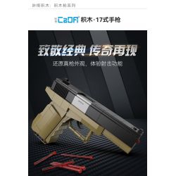 CADA DOUBLEE C81013 81013 non  SÚNG NGẮN KIỂU 17 tỷ lệ 1:1 bộ đồ chơi xếp lắp ráp ghép mô hình Military Army GLOCK 17 PISTOL Quân Sự Bộ Đội 338 khối