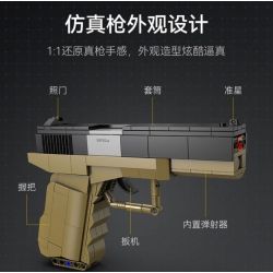 CADA DOUBLEE C81013 81013 non  SÚNG NGẮN KIỂU 17 tỷ lệ 1:1 bộ đồ chơi xếp lắp ráp ghép mô hình Military Army GLOCK 17 PISTOL Quân Sự Bộ Đội 338 khối