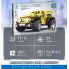 KUYU MOXING 10111 non  XE JEEP WRANGLER KÉO LÙI tỷ lệ 1:18 bộ đồ chơi xếp lắp ráp ghép mô hình  Kỹ Thuật Công Nghệ Cao Mô Hình Phương Tiện 405 khối