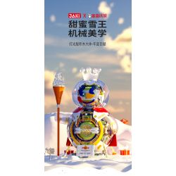 JAKI XWZB-23089 23089 XWZB23089 non  THÀNH PHỐ BĂNG MIXUE THÂN MÁY SIÊU VUA TUYẾT bộ đồ chơi xếp lắp ráp ghép mô hình 800 khối