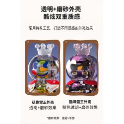 JAKI XWZB-23089 23089 XWZB23089 non  THÀNH PHỐ BĂNG MIXUE THÂN MÁY SIÊU VUA TUYẾT bộ đồ chơi xếp lắp ráp ghép mô hình 800 khối