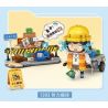 LOZ 1393 non  CÔNG NHÂN XU HƯỚNG CHĂM CHỈ CHUYỂN GẠCH bộ đồ chơi xếp lắp ráp ghép mô hình 624 khối