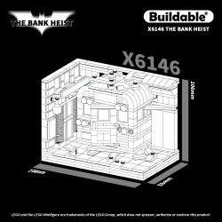 BUILDABLE X6136 6136 non  CƯỚP NGÂN HÀNG LỚN bộ đồ chơi xếp lắp ráp ghép mô hình Super Heroes THE BANK HEIST Siêu Nhân Anh Hùng 422 khối