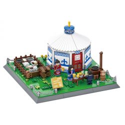 WANGE LIGAO DR.LUCK 4225 non  YURTS KHU TỰ TRỊ NỘI MÔNG TRUNG QUỐC bộ đồ chơi xếp lắp ráp ghép mô hình MONGOLIAN YURT 778 khối