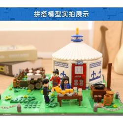 WANGE LIGAO DR.LUCK 4225 non  YURTS KHU TỰ TRỊ NỘI MÔNG TRUNG QUỐC bộ đồ chơi xếp lắp ráp ghép mô hình MONGOLIAN YURT 778 khối