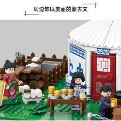 WANGE LIGAO DR.LUCK 4225 non  YURTS KHU TỰ TRỊ NỘI MÔNG TRUNG QUỐC bộ đồ chơi xếp lắp ráp ghép mô hình MONGOLIAN YURT 778 khối