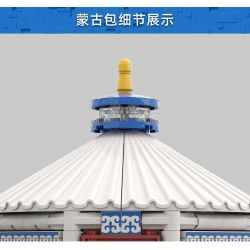 WANGE LIGAO DR.LUCK 4225 non  YURTS KHU TỰ TRỊ NỘI MÔNG TRUNG QUỐC bộ đồ chơi xếp lắp ráp ghép mô hình MONGOLIAN YURT 778 khối