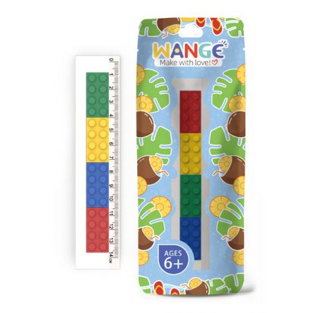 WANGE LIGAO DR.LUCK 6901 non  THƯỚC KẺ NGẮN 14CM bộ đồ chơi xếp lắp ráp ghép mô hình Gear BRICK RULER Đồ Lắp Ghép