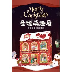 GEKKOSHA 804002 non  NGÔI NHÀ GIÁNG SINH DỄ THƯƠNG bộ đồ chơi xếp lắp ráp ghép mô hình Creator MERRY CHRISTMAS Sáng Tạo