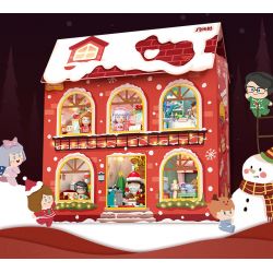GEKKOSHA 804002 non  NGÔI NHÀ GIÁNG SINH DỄ THƯƠNG bộ đồ chơi xếp lắp ráp ghép mô hình Creator MERRY CHRISTMAS Sáng Tạo