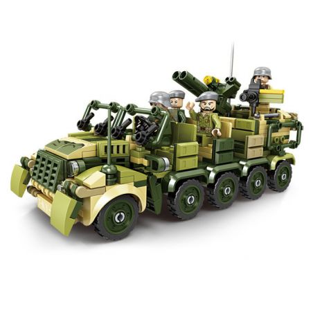 Kazi KY82057 82057 non  MÁY KÉO NỬA RAY 8 TỔ HỢP bộ đồ chơi xếp lắp ráp ghép mô hình Military Army SDKFZ 7 HALF TRACK TRACTOR Quân Sự Bộ Đội 978 khối