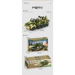 Kazi KY82057 82057 non  MÁY KÉO NỬA RAY 8 TỔ HỢP bộ đồ chơi xếp lắp ráp ghép mô hình Military Army SDKFZ 7 HALF TRACK TRACTOR Quân Sự Bộ Đội 978 khối