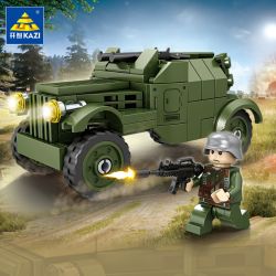 Kazi KY82057 82057 non  MÁY KÉO NỬA RAY 8 TỔ HỢP bộ đồ chơi xếp lắp ráp ghép mô hình Military Army SDKFZ 7 HALF TRACK TRACTOR Quân Sự Bộ Đội 978 khối