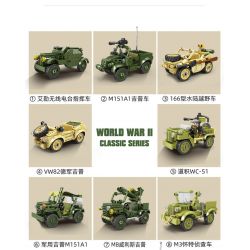 Kazi KY82057 82057 non  MÁY KÉO NỬA RAY 8 TỔ HỢP bộ đồ chơi xếp lắp ráp ghép mô hình Military Army SDKFZ 7 HALF TRACK TRACTOR Quân Sự Bộ Đội 978 khối