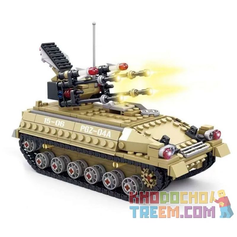 Kazi KY84158 84158 non  ĐẠI BÀNG SỨC MẠNH QUỐC GIA MỚI HỆ THỐNG PHÒNG KHÔNG PHÁO BINH PGZ-04A 25MM bộ đồ chơi xếp lắp ráp ghép mô hình Military Army ALL MILITARY FORCES ARE DEPLOYED Quân Sự Bộ Đội 578 khối