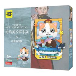 TOP TOY TC1511 1511 non  BẢO TÀNG NGHỆ THUẬT QIMIAO CON MÈO THỔI SÁO bộ đồ chơi xếp lắp ráp ghép mô hình Arts & Crafts CAT ART MUSEUM THE FIFER