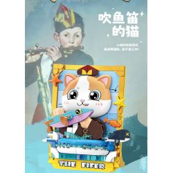 TOP TOY TC1511 1511 non  BẢO TÀNG NGHỆ THUẬT QIMIAO CON MÈO THỔI SÁO bộ đồ chơi xếp lắp ráp ghép mô hình Arts & Crafts CAT ART MUSEUM THE FIFER
