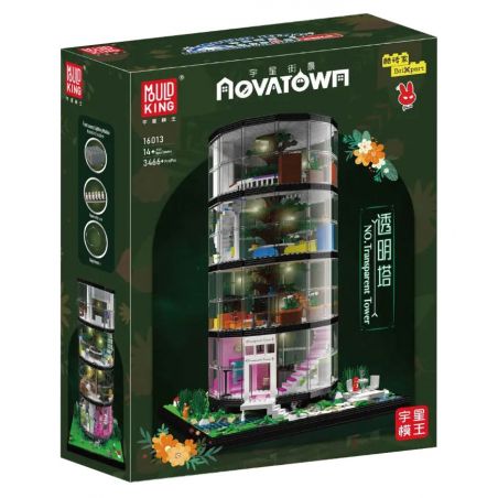 MouldKing 16013 Mould King 16013 non  THÁP TRONG SUỐT bộ đồ chơi xếp lắp ráp ghép mô hình Creator TRANSPARENT TOWER Sáng Tạo 3466 khối