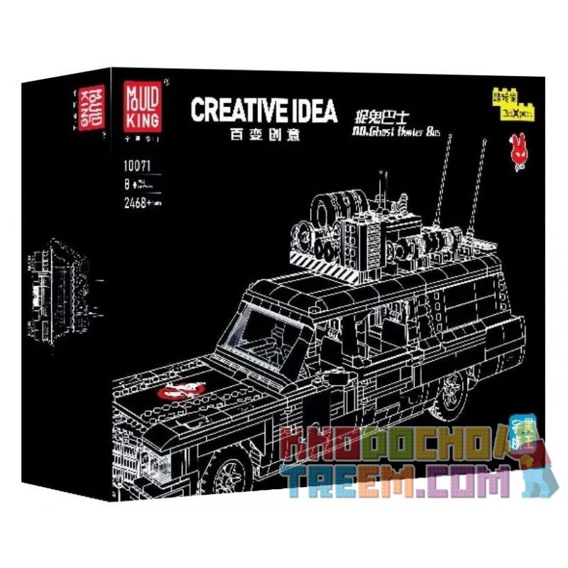 MouldKing 10071 Mould King 10071 non  XE BUÝT MA bộ đồ chơi xếp lắp ráp ghép mô hình Creator GHOST HUNTER BUS Sáng Tạo 2468 khối