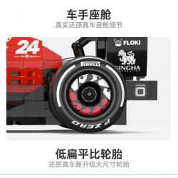 RASTAR 92300 non  ALFA ROMEO F1 C42 1:24 tỷ lệ 1:24 bộ đồ chơi xếp lắp ráp ghép mô hình Speed Champions Racing Cars 2022 ALFA ROMEO F1 C42 Đua Xe Công Thức 340 khối