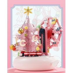 DK 7030 non  HỘP NHẠC XOAY BÁNH XE ĐU QUAY GIÁNG SINH JULES bộ đồ chơi xếp lắp ráp ghép mô hình Creator PINK SKY WHEEL Sáng Tạo