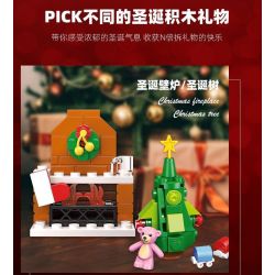 JIESTAR 59069 non  HỘP MÙ GIÁNG SINH bộ đồ chơi xếp lắp ráp ghép mô hình Creator Sáng Tạo 387 khối