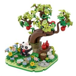 WELLEADZ 8103 non  LƯU TRỮ GẤU TRÚC HUA MENGMENG bộ đồ chơi xếp lắp ráp ghép mô hình