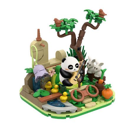 WELLEADZ 8102 non  PANDA ARCHIVES FU NAUGHTY bộ đồ chơi xếp lắp ráp ghép mô hình