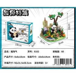 WELLEADZ 8102 non  PANDA ARCHIVES FU NAUGHTY bộ đồ chơi xếp lắp ráp ghép mô hình