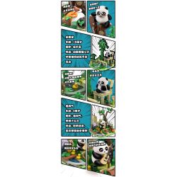 WELLEADZ 8100 non  LƯU TRỮ GẤU TRÚC CÂM bộ đồ chơi xếp lắp ráp ghép mô hình