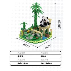 WELLEADZ 8100 non  LƯU TRỮ GẤU TRÚC CÂM bộ đồ chơi xếp lắp ráp ghép mô hình