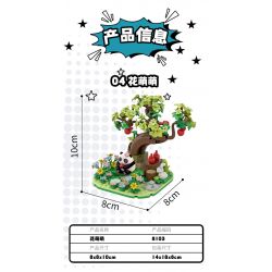 WELLEADZ 8100 non  LƯU TRỮ GẤU TRÚC CÂM bộ đồ chơi xếp lắp ráp ghép mô hình