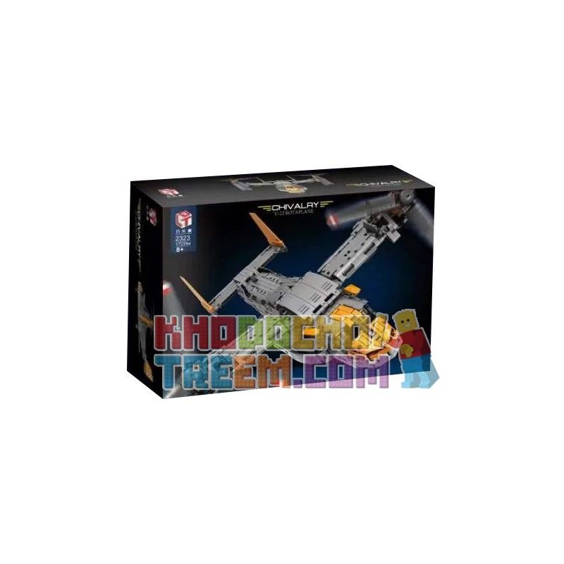 QIAO LE TONG 2323 non  TRỰC THĂNG V-22 OSPREY bộ đồ chơi xếp lắp ráp ghép mô hình  CHIVALRY V-22 ROTAPLANE Kỹ Thuật Công Nghệ Cao Mô Hình Phương Tiện 1723 khối