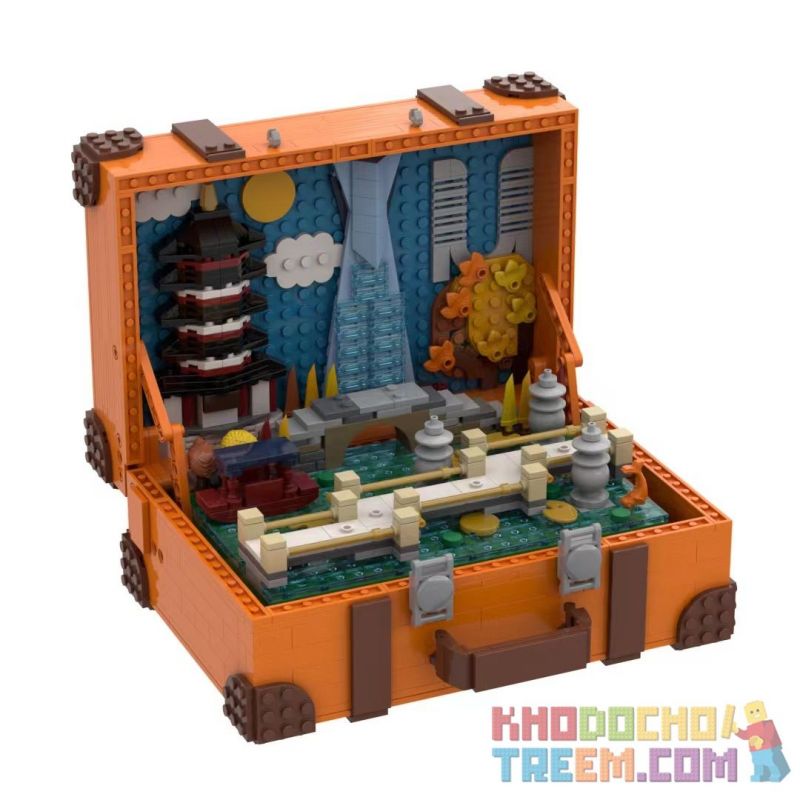 AMAZING BRICK AB52005 52005 non  THẾ GIỚI TRONG VALI HÀNG CHÂU bộ đồ chơi xếp lắp ráp ghép mô hình