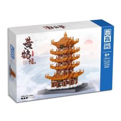 ZHEGAO LZ8246 8246 non  THÁP HẠC VÀNG bộ đồ chơi xếp lắp ráp ghép mô hình Creator YELLOW CRANE TOWER Sáng Tạo