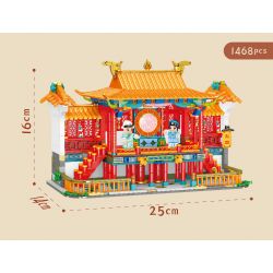 WEILE CHUANGXIANG 6008 non  LỆ NGUYÊN NGHE NHẠC bộ đồ chơi xếp lắp ráp ghép mô hình 1468 khối