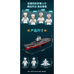 GUDI 20302 non  VŨ KHÍ QUÂN SỰ TÀU SÂN BAY SƠN ĐÔNG bộ đồ chơi xếp lắp ráp ghép mô hình Military Army Quân Sự Bộ Đội 1120 khối