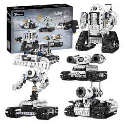 DOMICHA 5002 non  ROBOT XE TĂNG BIẾN HÌNH 5 STAR CRISIS ĐIỀU KHIỂN TỪ XA bộ đồ chơi xếp lắp ráp ghép mô hình  GALACTIC CRISIS Kỹ Thuật Công Nghệ Cao Mô Hình Phương Tiện 495 khối