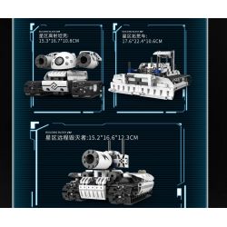 DOMICHA 5002 non  ROBOT XE TĂNG BIẾN HÌNH 5 STAR CRISIS ĐIỀU KHIỂN TỪ XA bộ đồ chơi xếp lắp ráp ghép mô hình  GALACTIC CRISIS Kỹ Thuật Công Nghệ Cao Mô Hình Phương Tiện 495 khối