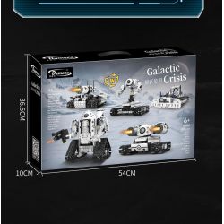 DOMICHA 5002 non  ROBOT XE TĂNG BIẾN HÌNH 5 STAR CRISIS ĐIỀU KHIỂN TỪ XA bộ đồ chơi xếp lắp ráp ghép mô hình  GALACTIC CRISIS Kỹ Thuật Công Nghệ Cao Mô Hình Phương Tiện 495 khối
