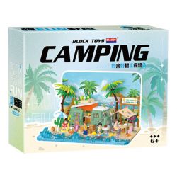 BALODY 21170 non  KHU NGHỈ DƯỠNG BÊN BỜ BIỂN bộ đồ chơi xếp lắp ráp ghép mô hình CAMPING 1293 khối
