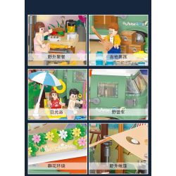 BALODY 21170 non  KHU NGHỈ DƯỠNG BÊN BỜ BIỂN bộ đồ chơi xếp lắp ráp ghép mô hình CAMPING 1293 khối