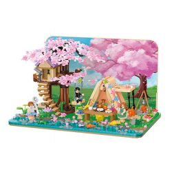 BALODY 21169 non  TIỆC TRÀ CẮM TRẠI bộ đồ chơi xếp lắp ráp ghép mô hình CAMPING 1265 khối