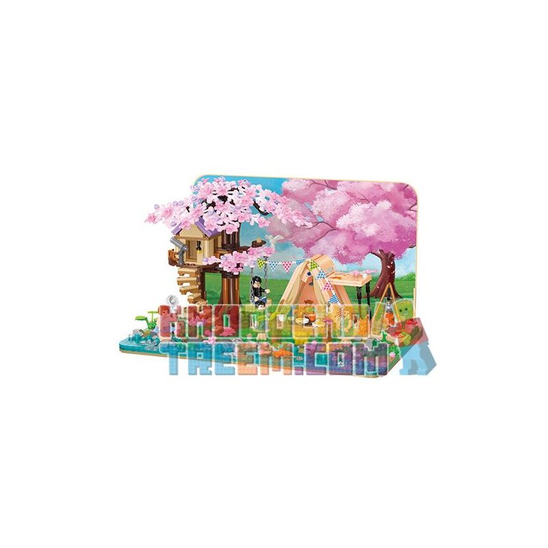 BALODY 21169 non  TIỆC TRÀ CẮM TRẠI bộ đồ chơi xếp lắp ráp ghép mô hình CAMPING 1265 khối