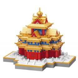 MOYU BLOCK MY92048 92048 non  THÁP GÓC TỬ CẤM THÀNH bộ đồ chơi xếp lắp ráp ghép mô hình Creator Sáng Tạo 1712 khối