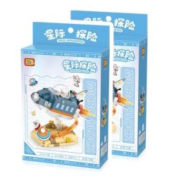 LOZ 8829 non  CUỘC PHIÊU LƯU GIỮA CÁC VÌ SAO TÀU VŨ TRỤ bộ đồ chơi xếp lắp ráp ghép mô hình SPACE EXPLORATION SPACE SHIP 360 khối