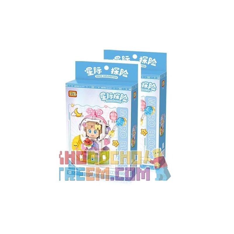 LOZ 8828 non  CUỘC PHIÊU LƯU GIỮA CÁC VÌ SAO CÔ GÁI HÀNH GIA bộ đồ chơi xếp lắp ráp ghép mô hình SPACE EXPLORATION ASTRONAUT GIRL